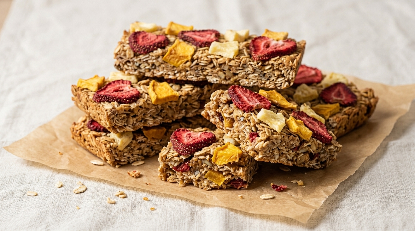 Wild Fruits karışık soft dried meyveler ile hazırlanmış ev yapımı granola barı