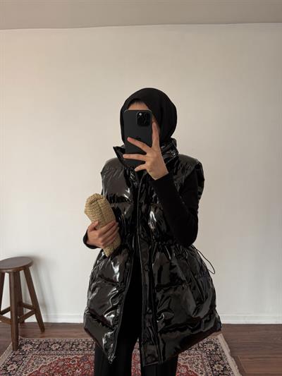  Deri Yelek - Siyah