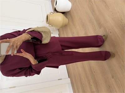Büzgülü Oysho Takım - Bordo