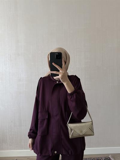 Fermuarlı  Oysho Takım - Bordo