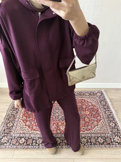Fermuarlı  Oysho Takım - Bordo