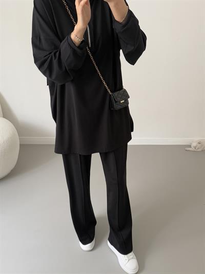 Fermuarlı Oysho Takım - Siyah