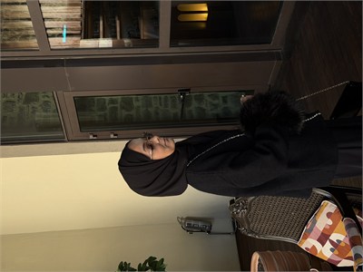 İthal Taşlı Angora Kürk - Siyah