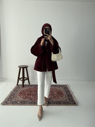 Kaşe Premium Kap - Bordo