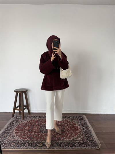 Kemerli Goldfox Kaban - Bordo