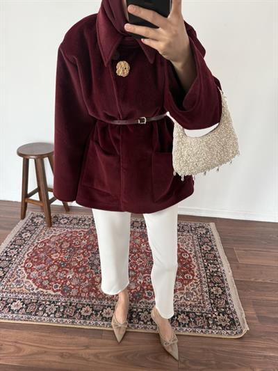 Kemerli Goldfox Kaban - Bordo