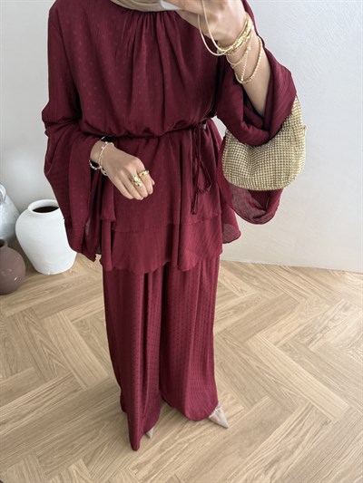 Lavia Krep Takım - Bordo