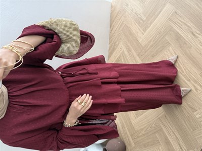 Lavia Krep Takım - Bordo