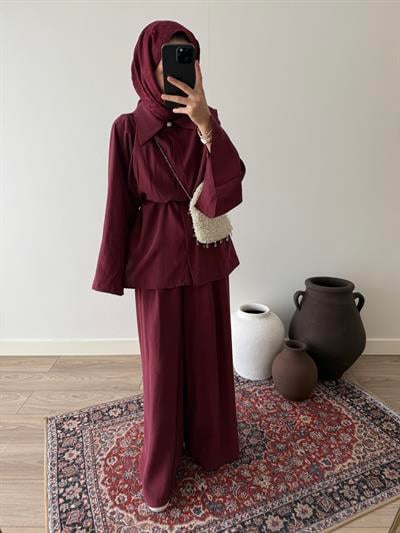 Modal Volan Kol Takım - Bordo
