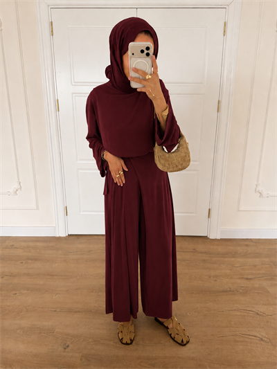 Oversize Oysho Takım - Bordo
