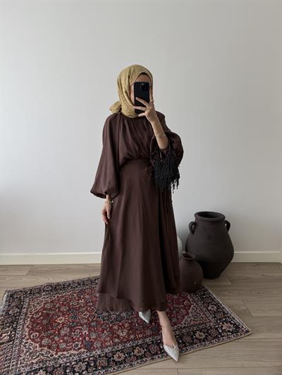 Pareo Vual Pamuklu Takım - Kahve