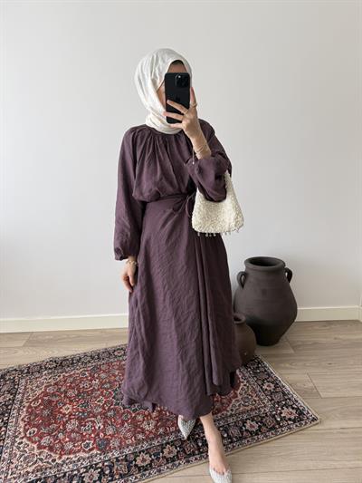 Pareo Vual Pamuklu Takım - Mürdüm