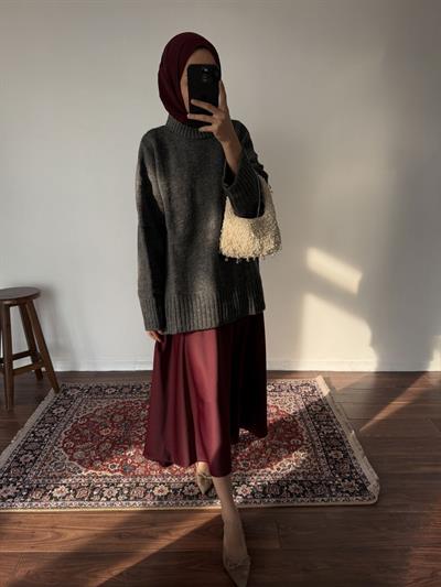 Pinterest Triko Kazak - Gri