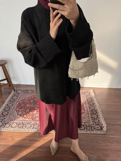 Pinterest Triko Kazak - Siyah