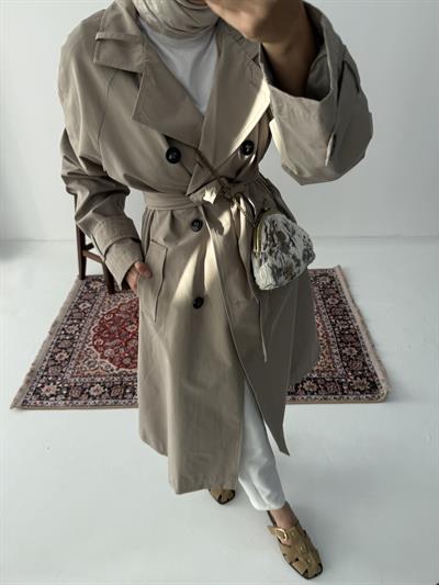 Premium Kalite Trençkot - Camel