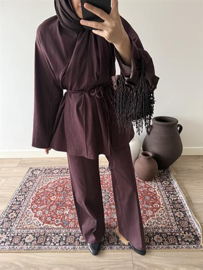 Premium Kot Takım - Bordo