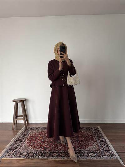 Puff Scuba Takım - Bordo