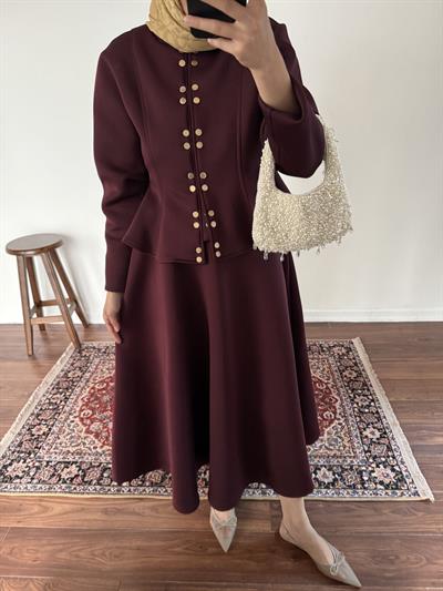 Puff Scuba Takım - Bordo