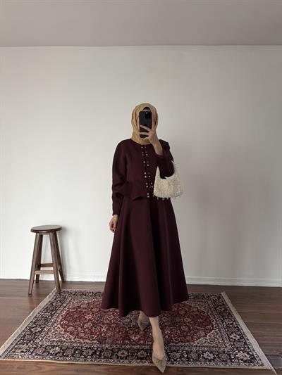 Puff Scuba Takım - Bordo