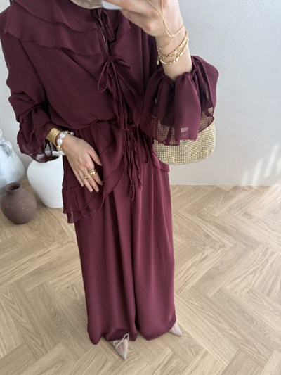 Şifon Tasarım Takım - Bordo