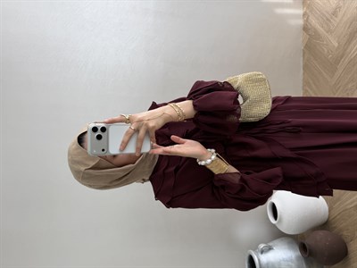 Şifon Tasarım Takım - Bordo