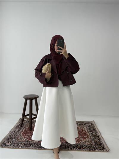 Zra Premium Trençkot - Bordo