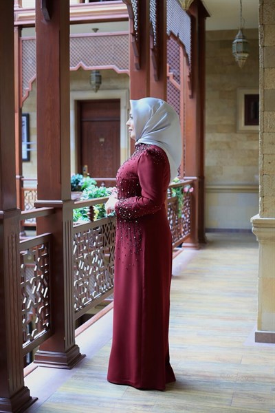 0024 KOD TAŞLI ABİYE ELBİSE