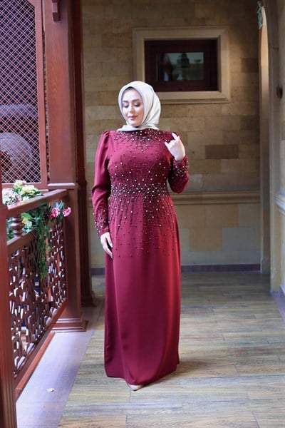 0024 KOD TAŞLI ABİYE ELBİSE