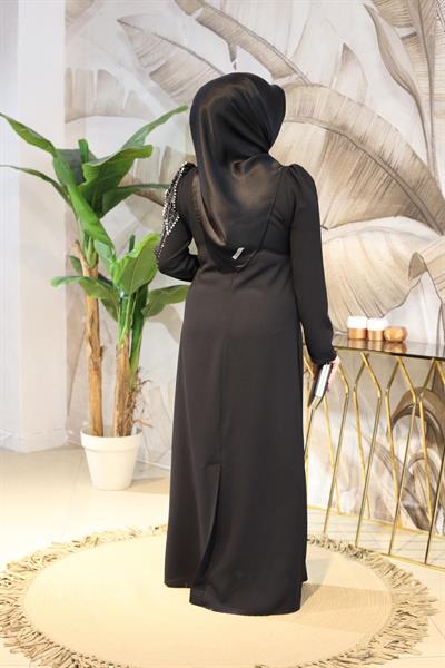 0049 فستان صخري بتفاصيل أوراق الشجر 0049