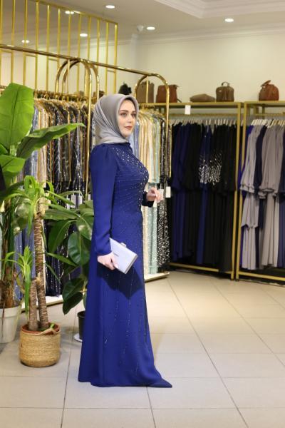 0050 فستان كود 0050 بأحجار الكريستال