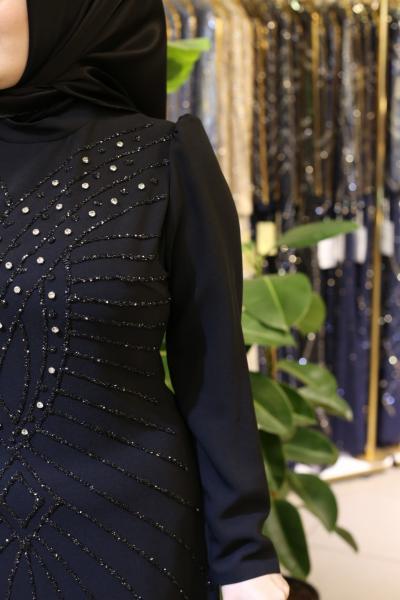 0050 فستان كود 0050 بأحجار الكريستال