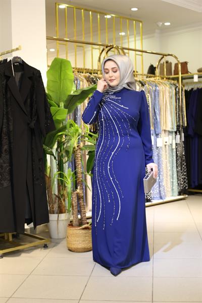 0051 CODE KREPP TAŞLI ELBİSE