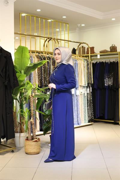 0051 CODE KREPP TAŞLI ELBİSE