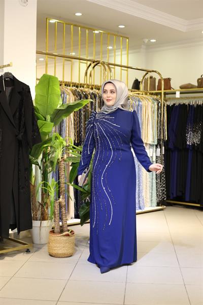 0051 CODE KREPP TAŞLI ELBİSE