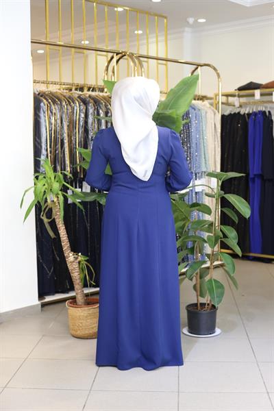 0087 CODE COLLAR STONE DETAILED DRESS