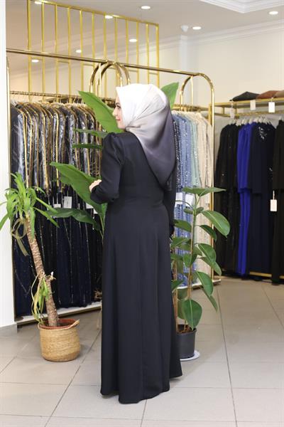 0087 CODE COLLAR STONE DETAILED DRESS