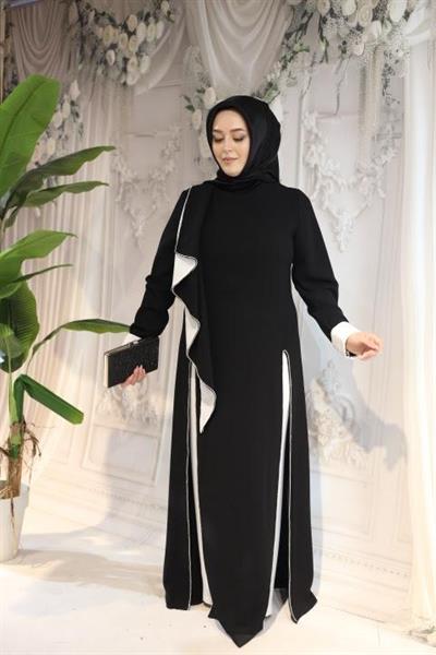011 CODE PANTS SUIT WITH SIDE SLITS