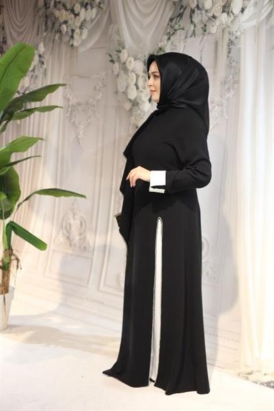 011 CODE PANTS SUIT WITH SIDE SLITS