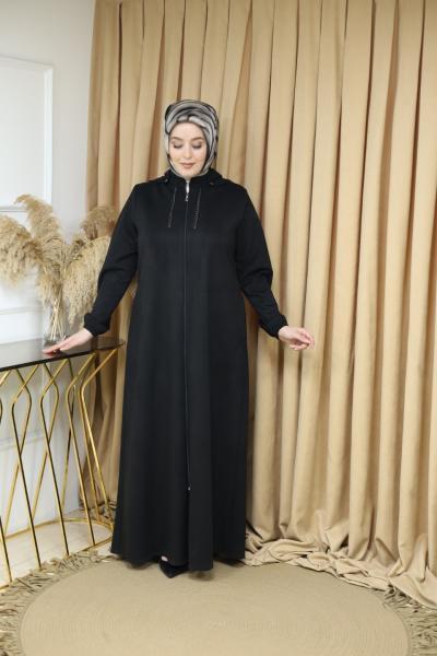 1012 CODE NUBUCK ABAYA WITH HAT