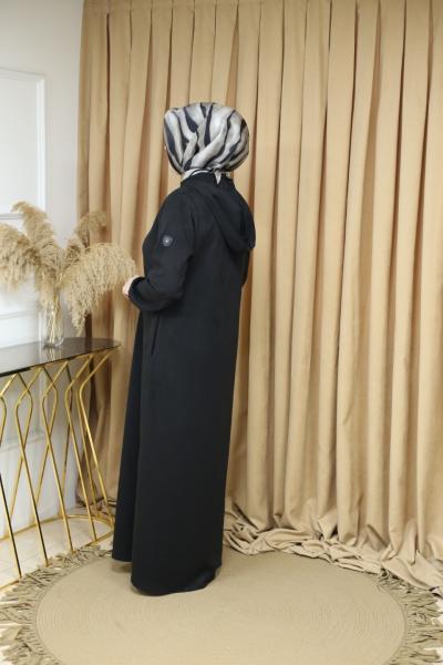 1012 CODE NUBUCK ABAYA WITH HAT