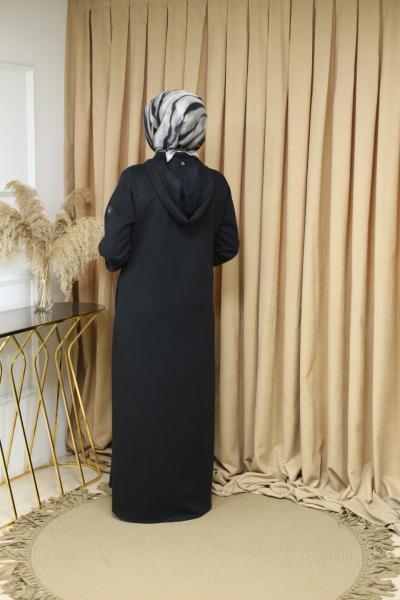 1012 CODE NUBUCK ABAYA WITH HAT
