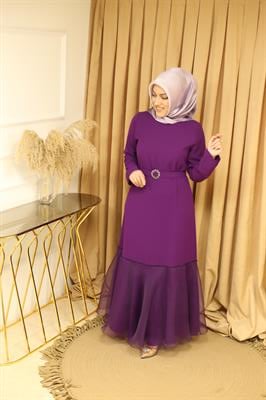 1100 KOD ELBİSE MOR