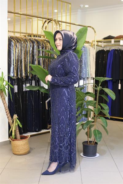 1105 CODE STEIN BEDRUCKTES ABENDKLEID