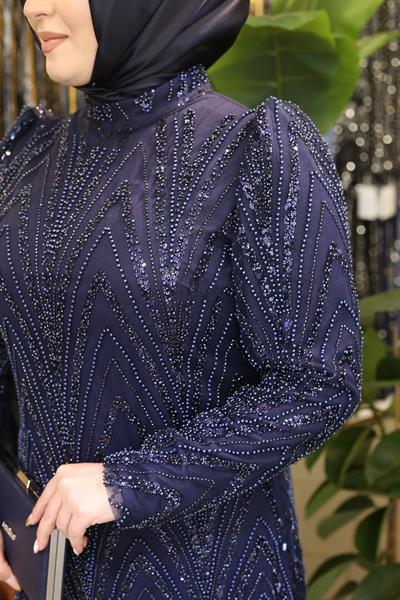 1105 CODE STEIN BEDRUCKTES ABENDKLEID