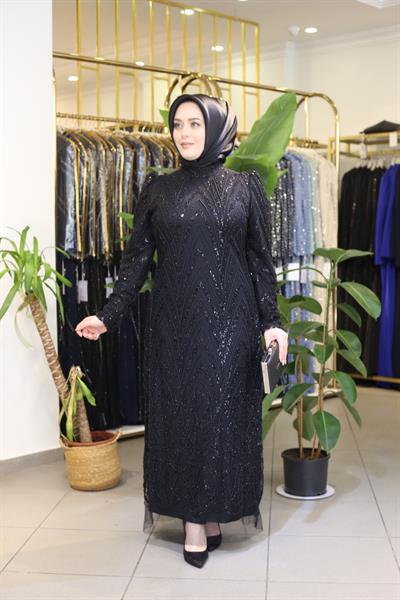 1105 CODE STONE PRINTED EVENING DRESS