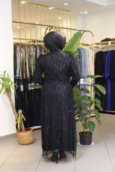 1105 CODE STONE PRINTED EVENING DRESS