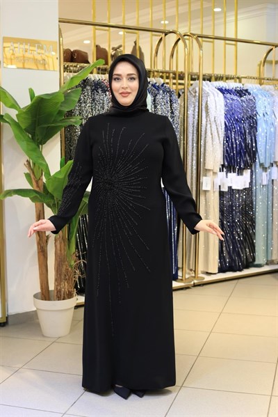 1155 KOD KRİSTAL TAŞ İŞLEME ELBİSE