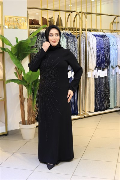 1155 KOD KRİSTAL TAŞ İŞLEME ELBİSE