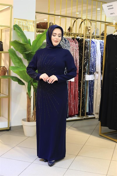 1155 KOD KRİSTAL TAŞ İŞLEME ELBİSE