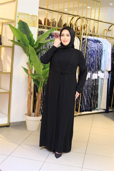 1165 KOD KREP TAŞLI ELBİSE